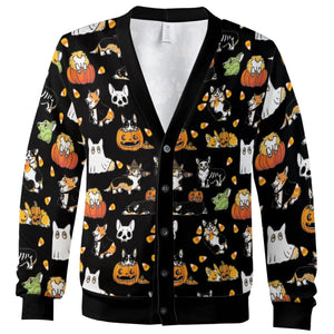 Spooky Frenchies Halloween Cardigan