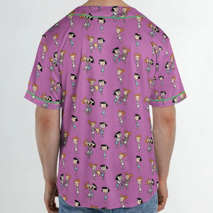 Wilma and Betty The Flintstones Unisex Baseball Jersey