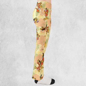 Kung Fu Dog Hong Kong Phooey Flare Leggings