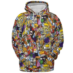 All-over Print Hoodie - D9CEJCGY - - 2