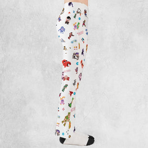 Iconic Video Game Characters Flare Leggings