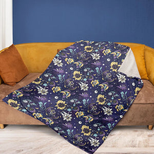 Galaxy Mew Psychic Type Pokemon Fleece Blanket