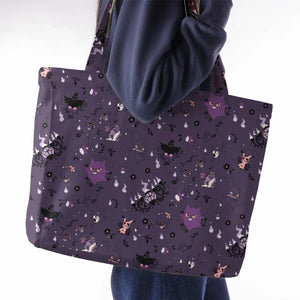Pokemon Ghost-typen Gengar Banette Litwick Mismagius Large Tote Bag