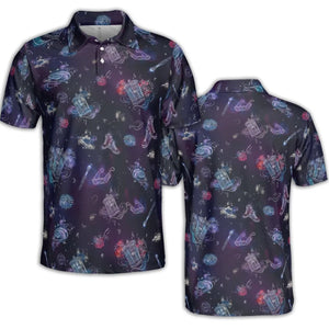 Tardis Doctor Who Seamless AOP Men/Women Polo Shirt