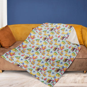 Catdog 90s Cartoon Pattern Fleece Blanket