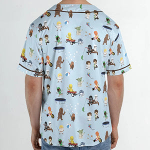 Go Fishing with Star Wars Characters Unisex Baseball Jersey