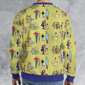 60s Cartoon Characters All-over Print Sweatshirt