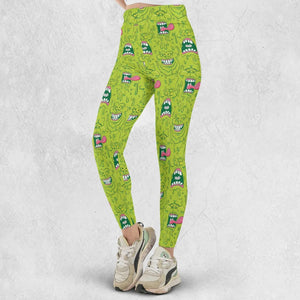 Funny Face Expression Slimer Ghostbusters Legging