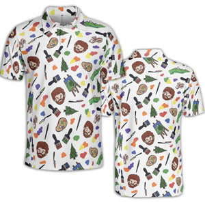 Joy Of Painting Bob Ross AOP Men/Women Polo Shirt
