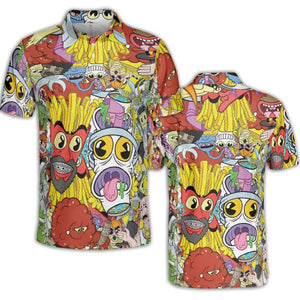Pure Chaos Aqua Teen Hunger Force AOP Men/Women Polo Shirt