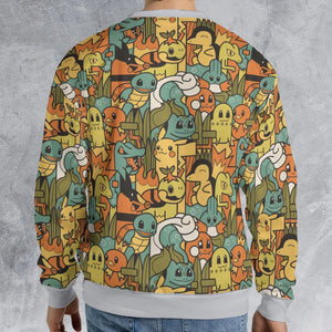 Power Starter Colors Pokemon All-over Print Sweatshirt