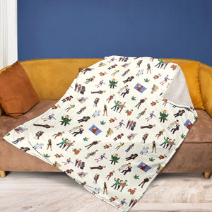 Community Characters Costumes Pattern Fleece Blanket