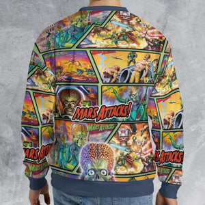 Ack! Ack! Ack! Mars Attacks All-over Print Sweatshirt
