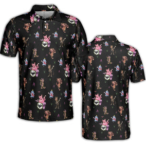 Monsters Cereal Pattern AOP Men/Women Polo Shirt