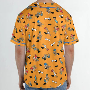 Stone Age The Flintstones Characters Unisex Baseball Jersey