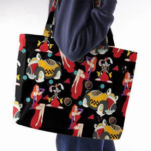 Retro 90s Jessica Rabbit Roger Rabbit Large Tote Bag