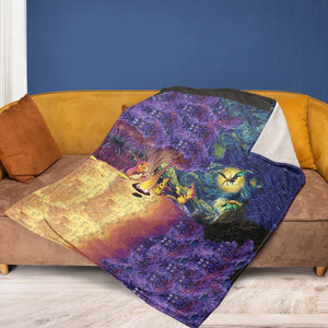 Pokemon Starry Night Campfire Fleece Blanket