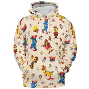 Bozo The Clown And Friends All-over Print Hoodie