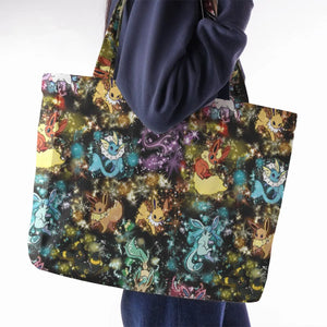 Eevee Evolution in the Galaxy Large Tote Bag