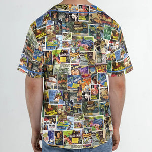 Vintage Horror Movies Unisex Baseball Jersey