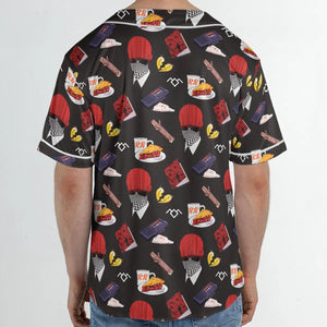 Twin Peaks Pattern Unisex Baseball Jersey