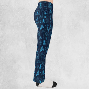 Trekkie Star Trek Pattern Flare Leggings