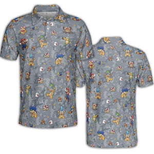 Super Mario Nintendo Video Game AOP Men/Women Polo Shirt