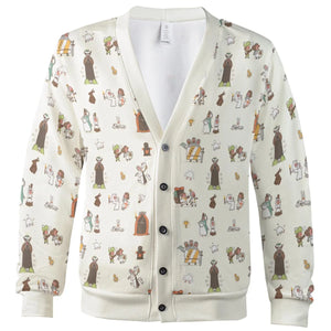 The Holy Grail Pattern Monty Python Button Down Cardigan
