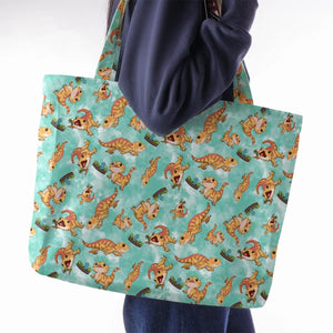 Bearded Dragon Pattern Large Tote Bag