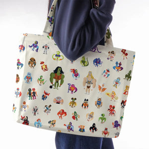 He-Man & Masters Of The Universe Characters Pattern Large Tote Bag