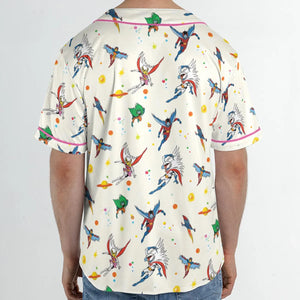 Battle of the Planets Pattern Unisex Baseball Jersey