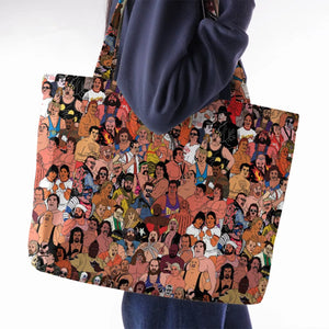 90s Professional Wrestlers Large Tote Bag