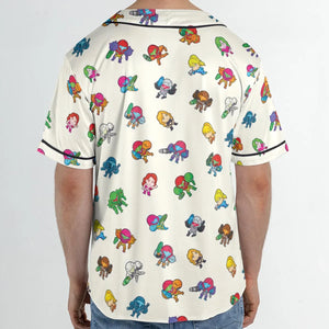 The Many Suits Of Samus Metroid Pattern Unisex Baseball Jersey