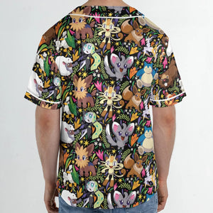Exotic Tropical Pokemon Unisex Baseball Jersey