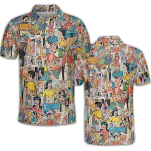 Archie Comics Characters Collage AOP Men/Women Polo Shirt