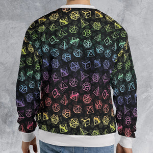 DnD Rainbow Dice Set Pattern All-over Print Sweatshirt