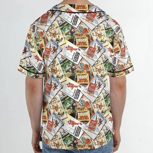 Goofy Vintage Posters Unisex Baseball Jersey
