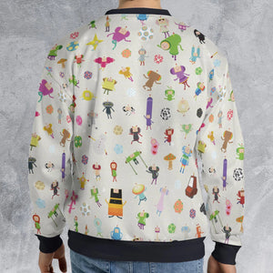 Cute Characters Katamari All-over Print Sweatshirt