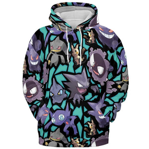 Ghost Type Pokemon All-over Print Hoodie