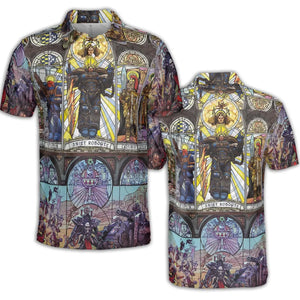 WH40K Library AOP Men/Women Polo Shirt