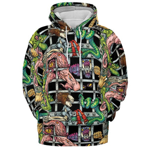 Castle Grayskull Dungeon He-man And The Masters Of The Universe All-over Print Hoodie