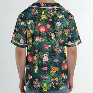 Video Game Characters Pattern Unisex Baseball Jersey