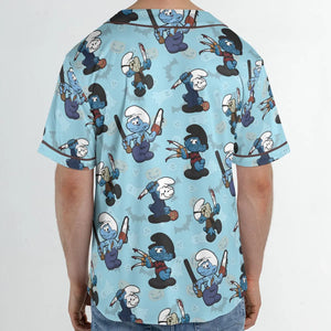 Horror Smurfs Unisex Baseball Jersey