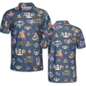 Dream Land Holiday Kirby AOP Men/Women Polo Shirt