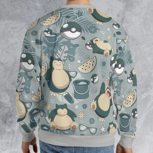 Summer Relax Snorlax Pokemon All-over Print Sweatshirt
