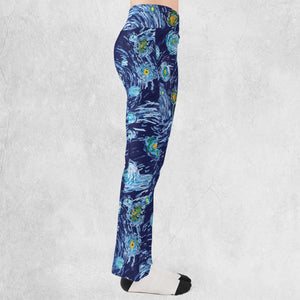 Tardis Starry Night Doctor Who Flare Leggings