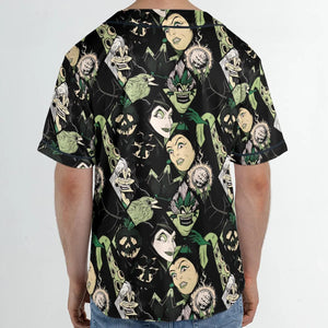 The Villains Pattern Unisex Baseball Jersey