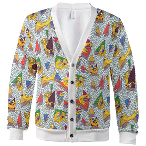 Catdog 90s Cartoon Pattern Cardigan
