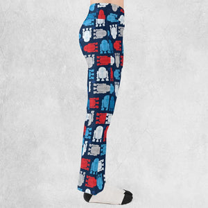 R2-D2 Star Wars 4th of July Pattern Flare Leggings