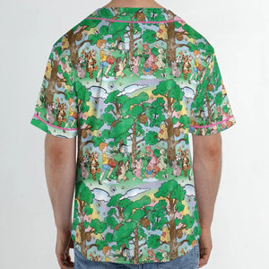 Bear and Friends Winnie the Pooh Unisex Baseball Jersey